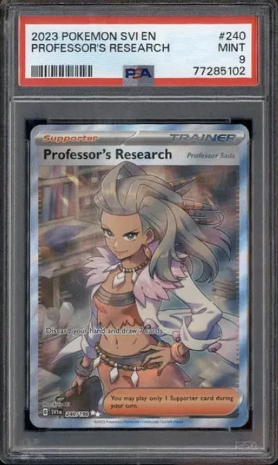 2023 Pokemon Svi En-Scarlet & Violet Ultra Rare #240 Professor's Research PSA 9