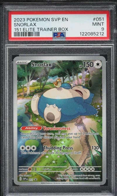 2023 Pokemon Scarlet & Violet Black Star Promo 151 ETB Snorlax #51 PSA 9 MINT