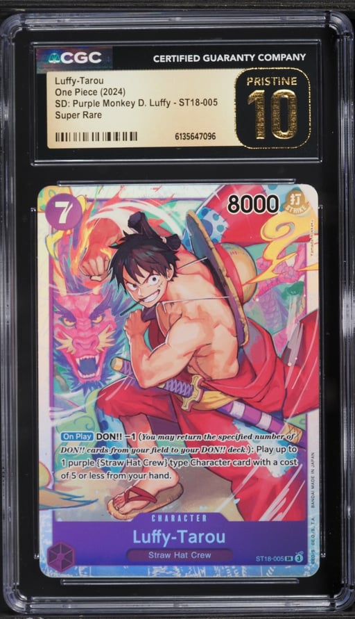 2024 One Piece Japanese SD Purple Monkey D. Luffy SR Luffy-Tarou #ST18-005 CGC 10 PRISTINE