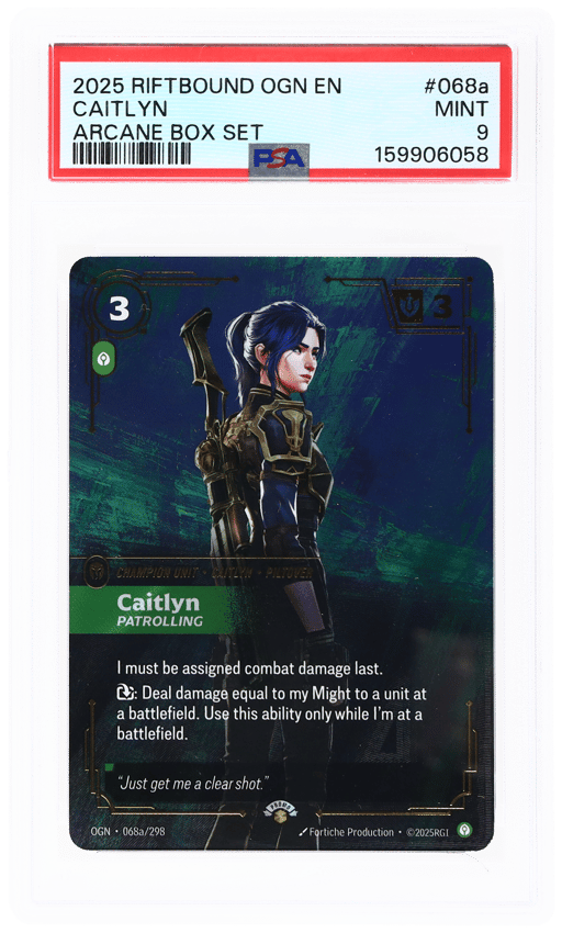 2025 Riftbound League of Legends Origins Arcane Box Set Caitlyn #068a PSA 9