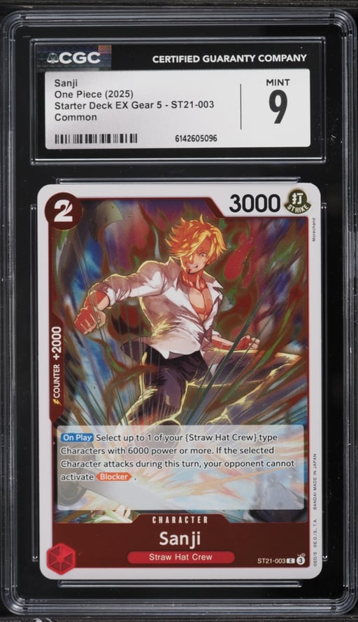 2025 One Piece Starter Deck EX Gear 5 Sanji #ST21-003 CGC 9 MINT
