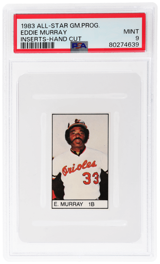 1983 All Star Game Program Inserts Hand Cut Eddie Murray PSA 9