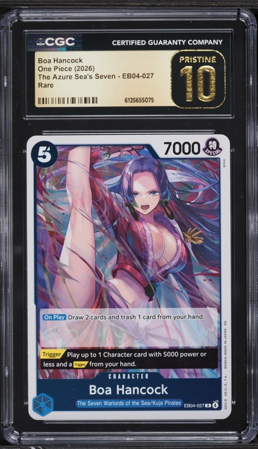 2026 One Piece The Azure Sea's Seven Boa Hancock #EB04-027 CGC 10 PRISTINE
