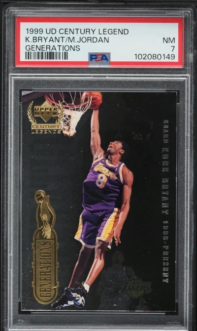 1998 Upper Deck Century Legends Generations Kobe Bryant Michael Jordan PSA 7
