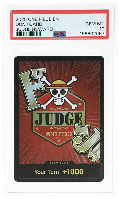 2025 One Piece Promo Judge Reward Don Card PSA 10