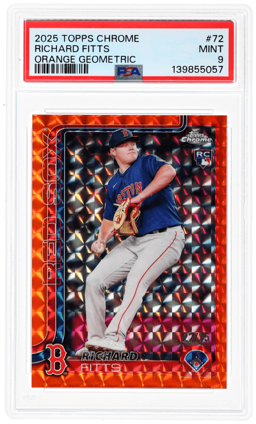 2025 Topps Chrome Orange Geometric Richard Fitts #72 22/25 PSA 9