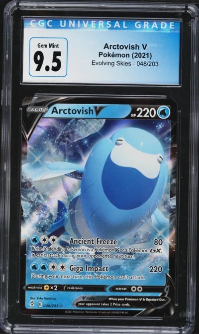 2021 Pokemon Sword & Shield Evolving Skies Arctovish V #48 CGC 9.5 GEM MINT