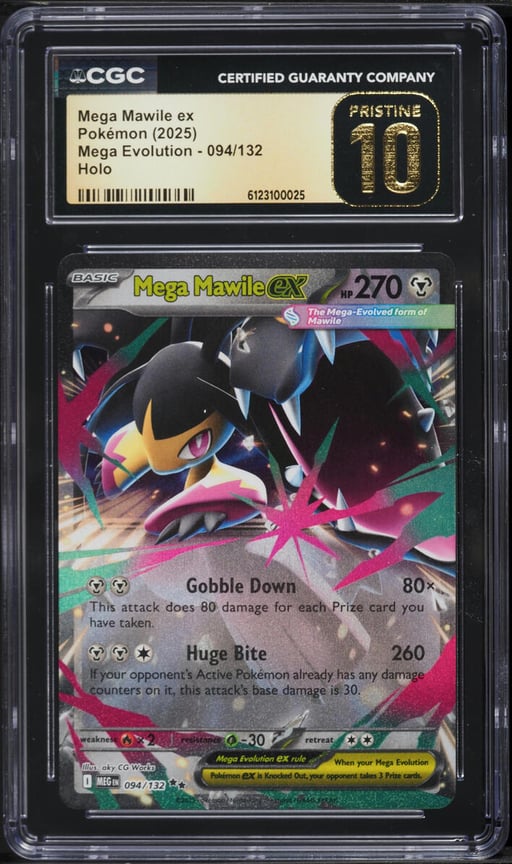 2025 Pokemon Mega Evolution Holo Mega Mawile Ex #94 CGC 10 PRISTINE