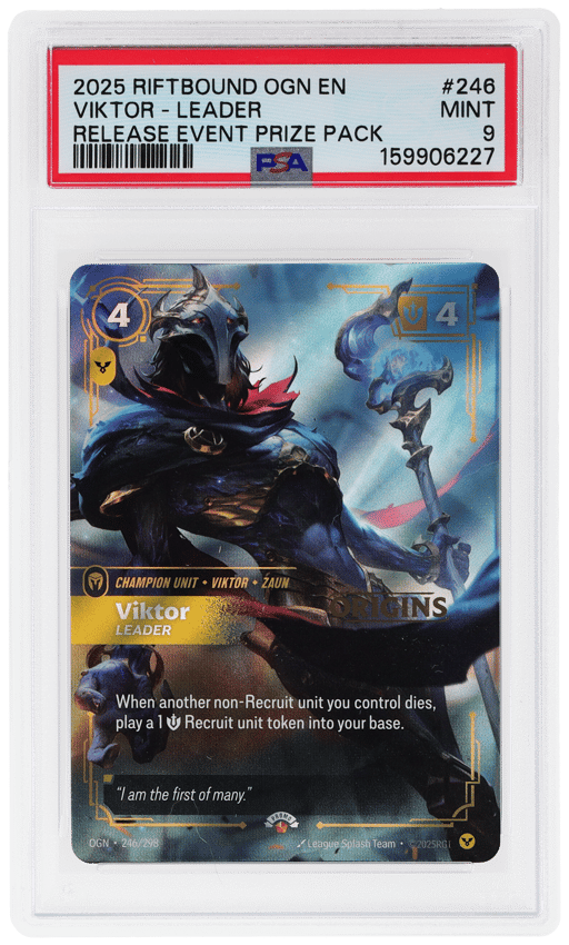 2025 Riftbound League of Legends Origins Release Event Prize Pack Viktor #246 PSA 9