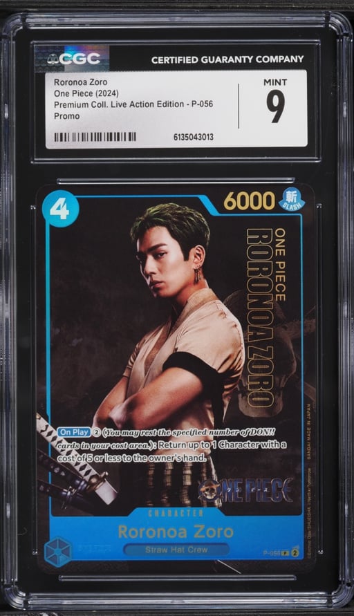 2024 One Piece Premium Collection Live Action Edition Promo Roronoa Zoro #P-056 CGC 9 MINT