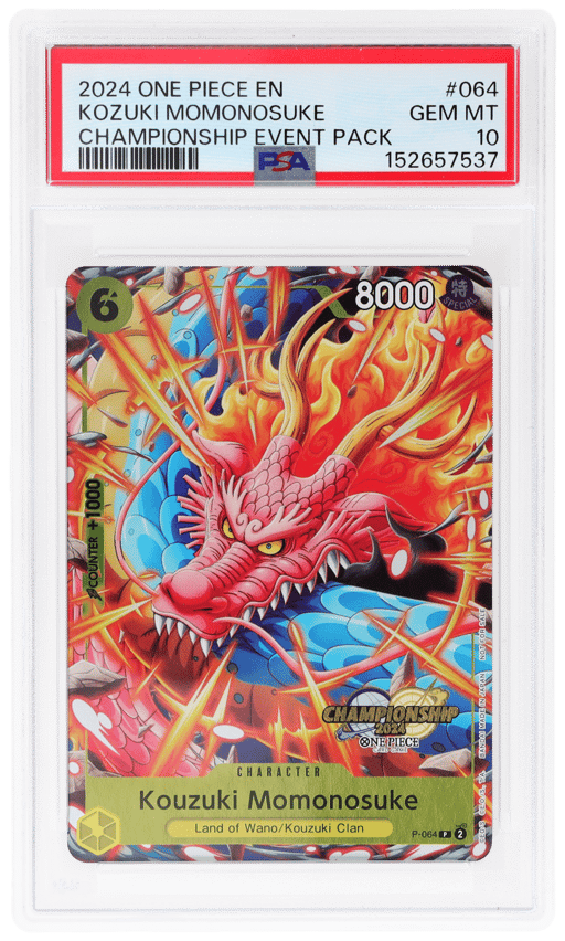 2024 One Piece Championship 2024 Event Pack Kozuki Momonosuke #P064 PSA 10
