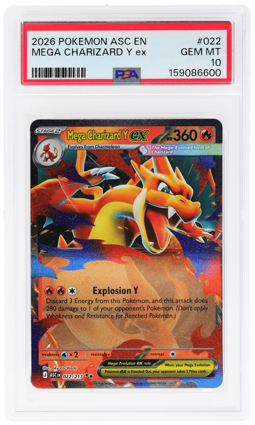 2026 Pokemon Mega Evolution Ascended Heroes Mega Charizard Y Ex #022 PSA 10