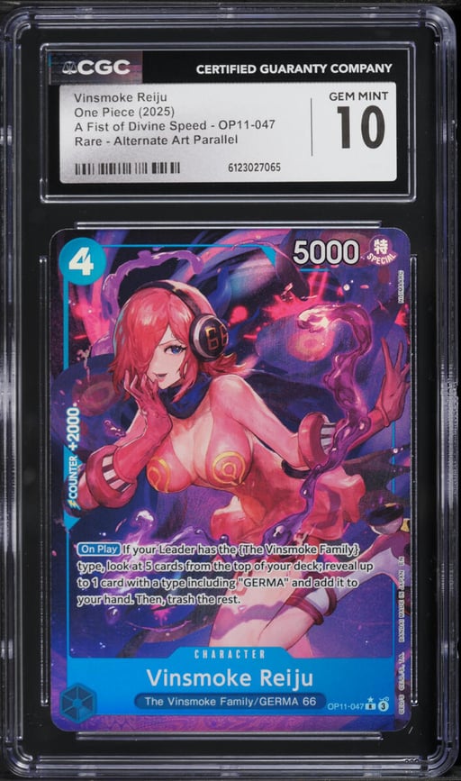 2025 One Piece A Fist Of Divine Speed Alt Art Vinsmoke Reiju #OP11-047 CGC 10 GEM MINT