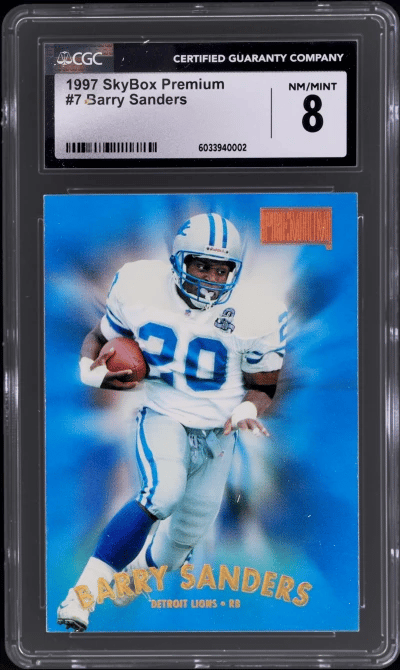 1997 Skybox Premium Barry Sanders #7 CGC 8