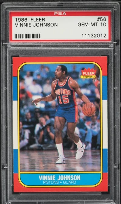 1986 Fleer Basketball Vinnie Joh