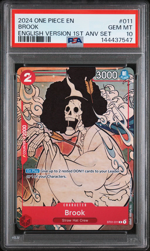 2024 ONE PIECE ENGLISH VERSION 1ST ANNIVERSARY SET 011 BROOK PSA 10