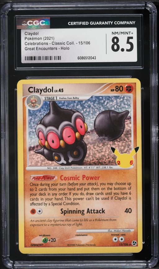 2021 Pokemon Sword & Shield Celebrations Classic Collection Holo Claydol #15 CGC 8.5 NM-MT+