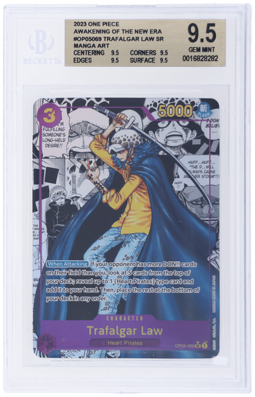2023 One Piece Awakening of the New Era Manga Art Trafalgar Law #OP05069 BGS 9.5