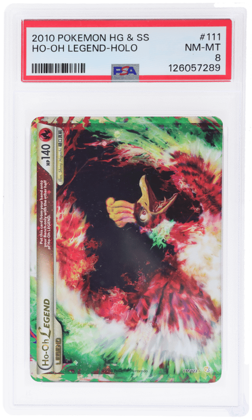 2010 Pokemon Heartgold Soulsilver Hooh Legend #111 PSA 8