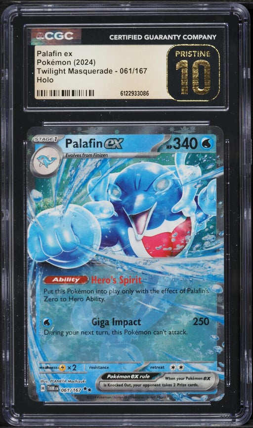 2024 Pokemon Scarlet & Violet Twilight Masquerade Holo Palafin EX #061 CGC 10 PRISTINE