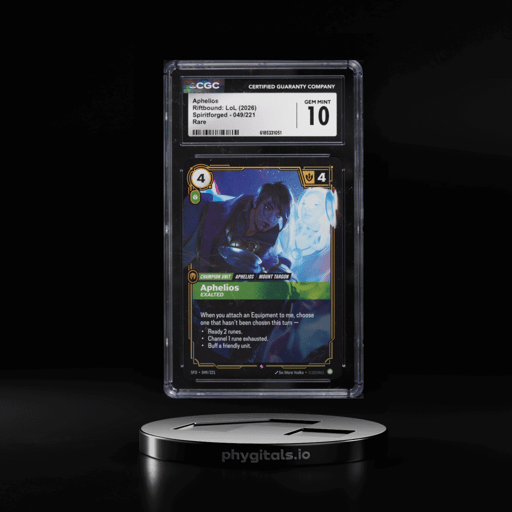 2026 Riftbound League Of Legends Spiritforged Aphelios #049 CGC 10 GEM MINT