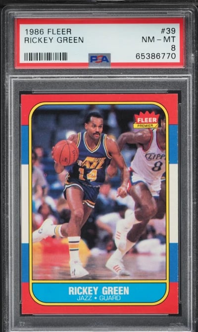 1986 Fleer Basketball Rickey Gre