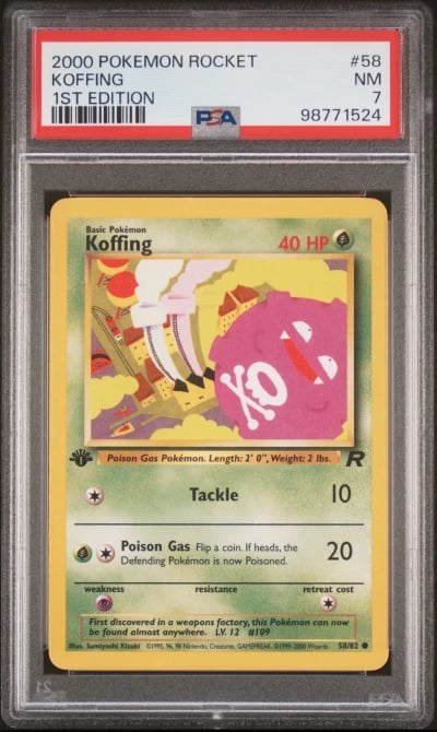 2000 POKEMON ROCKET 1ST ED #58 K