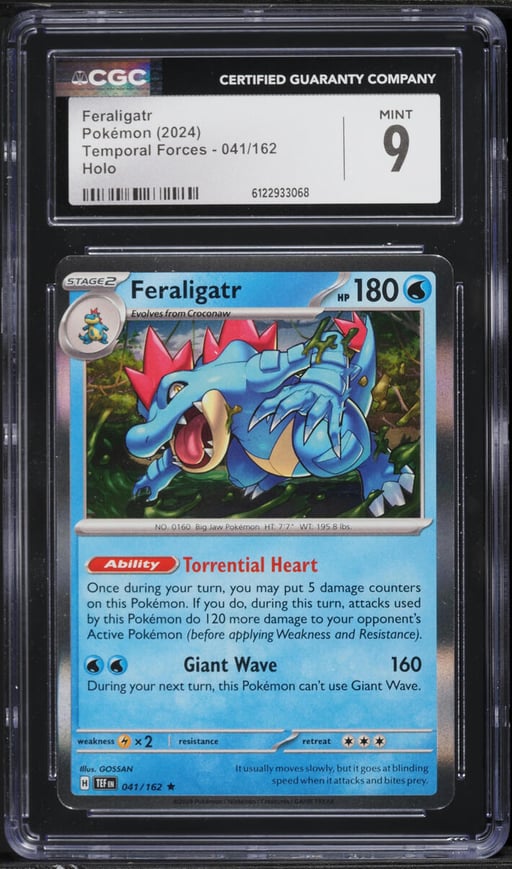 2024 Pokemon SV Temporal Forces Holo Feraligatr #41 CGC 9 MINT