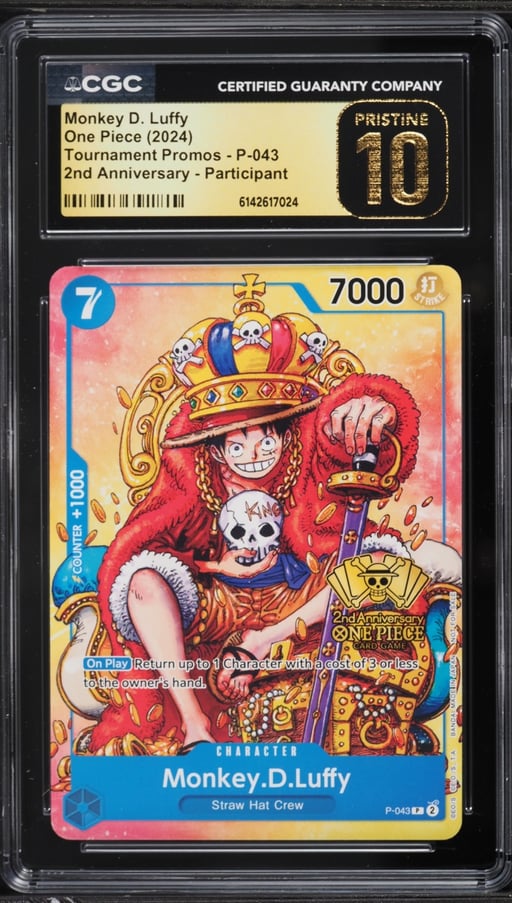 2024 One Piece Promo 2nd Anniversary Participant Monkey D. Luffy #P-043 CGC 10 PRISTINE