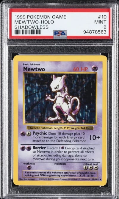1999 POKEMON BASE SET SHADOWLESS