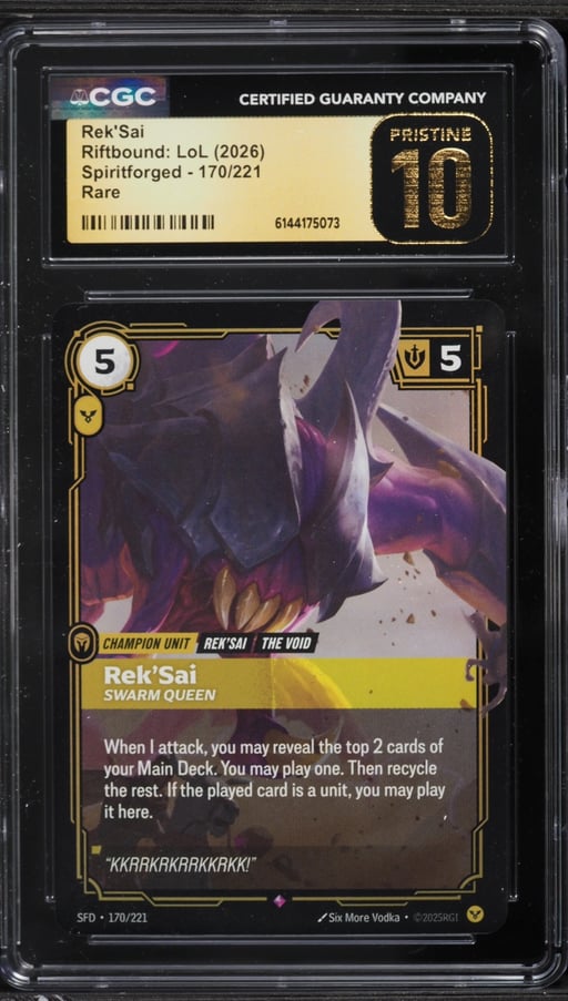 2026 Riftbound: LoL Spiritforged Rek'Sai #170 CGC 10 PRISTINE