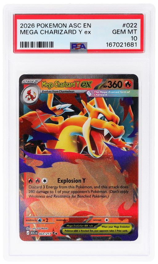 2026 Pokemon Mega Evolution Ascended Heroes Mega Charizard Y Ex #022 PSA 10