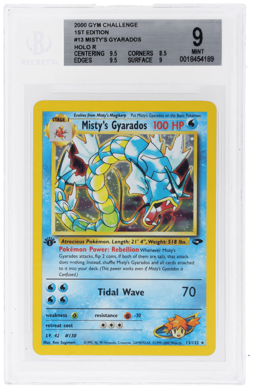 2000 Pokemon Gym Challenge 1st Edition Holo Misty's Gyarados #13 BGS 9