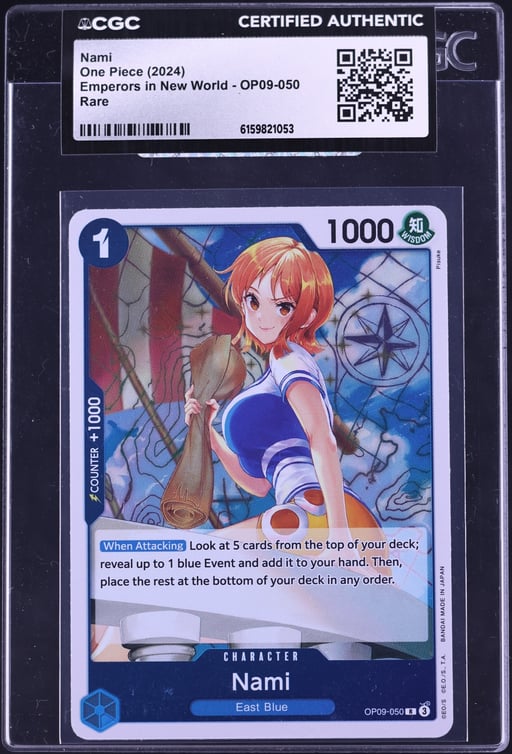 2024 One Piece Emperors In The New World Nami #OP09-050 CGC AUTH
