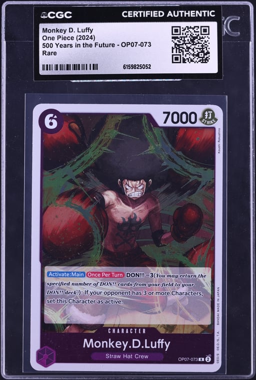 2024 One Piece 500 Years In The Future Monkey D. Luffy #OP07-073 CGC AUTH