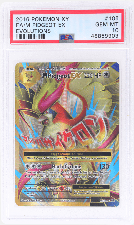 2016 Pokemon XY Evolutions M Pidgeot Ex #105 PSA 10