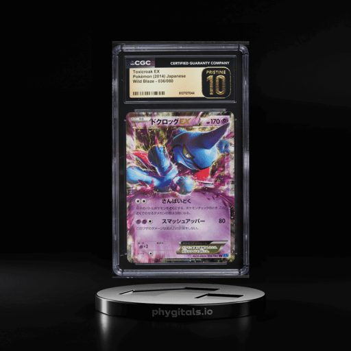 2014 Pokemon Japanese Wild Blaze Toxicroak EX #036 CGC 10 PRISTINE