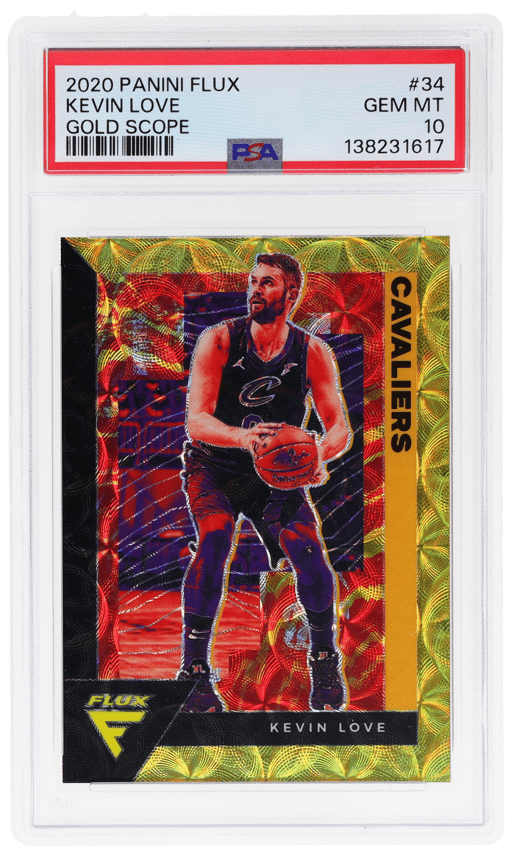 2020 Panini Flux Gold Scope Kevin Love #34 2/8 PSA 10