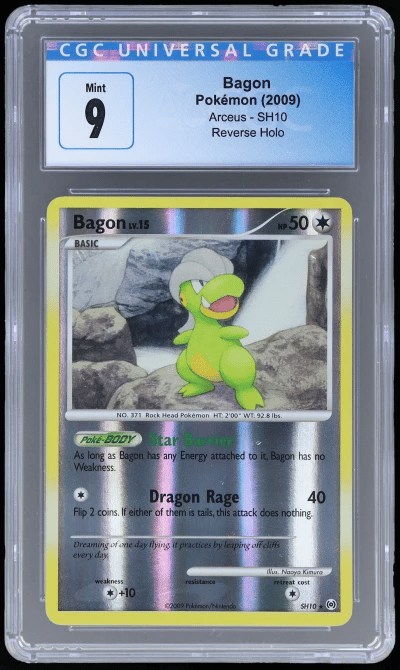 2009 Pokemon Platinum Arceus Reverse Holo Bagon #SH10 CGC 9