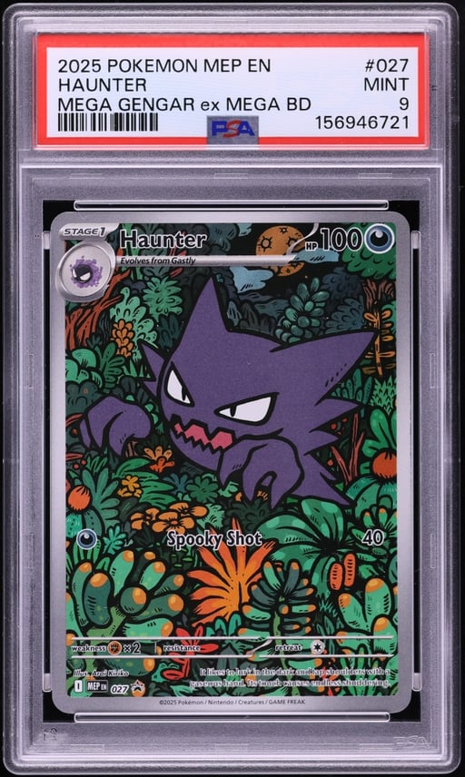 2025 Pokemon Mega Evolution Promo Battle Deck Full Art Haunter #27 PSA 9 MINT
