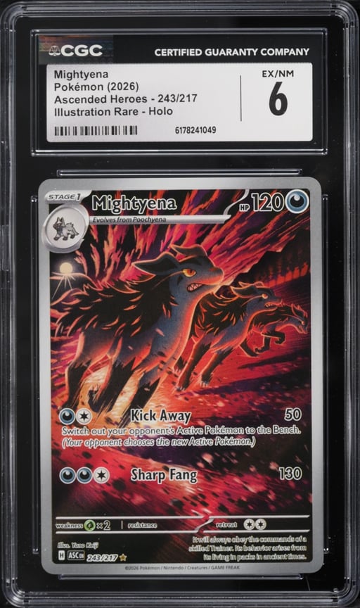 2026 Pokemon Mega Evolution Ascended Heroes IR Mightyena #243 CGC 6 EXMT