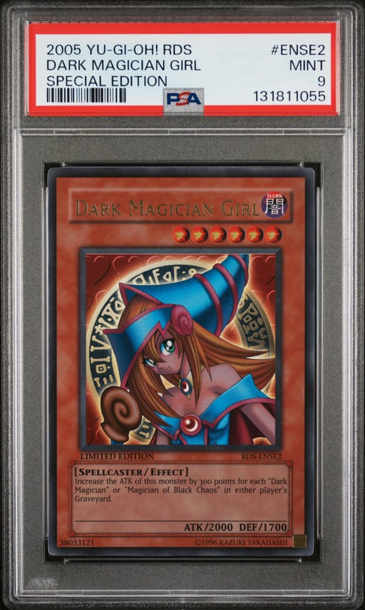 2005 YU-GI-OH! RISE OF DESTINY: SPECIAL EDITION ENSE2 DARK MAGICIAN GIRL PSA 9