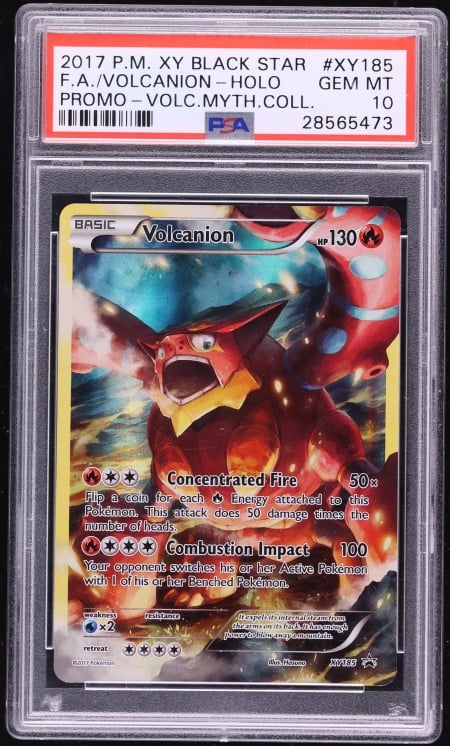 2017 Pokemon XY Black Star Promo Mythical Collection Volcanion #XY185 PSA 10 GEM MINT