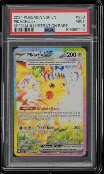 2024 Pokemon Scarlet & Violet Surging Sparks SIR Pikachu ex #238 PSA 9 MINT