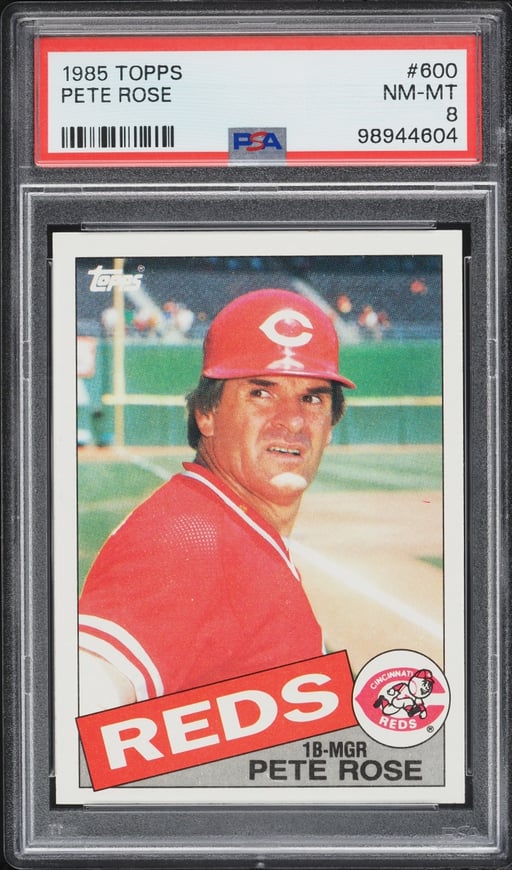 1985 Topps Pete Rose #600 PSA 8 NM-MT