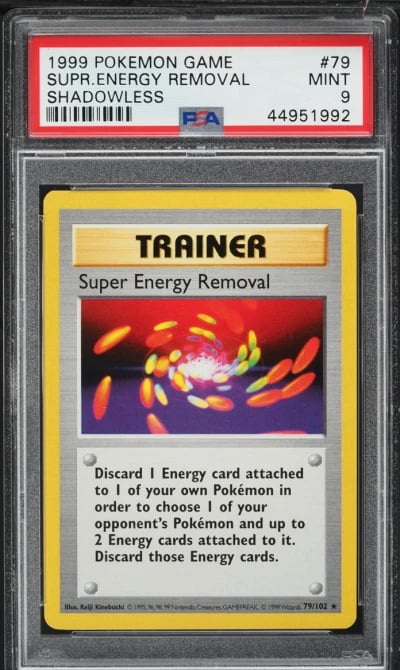 1999 Pokemon Base Set Shadowless Super Energy Removal #79 PSA 9 MINT