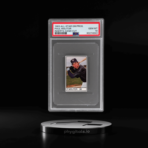 1983 All-Star Game Program Inserts Hand Cut Paul Molitor PSA 10
