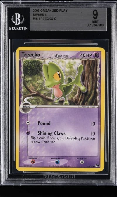 2006 POKEMON ORGANIZED PLAY SER 4 #15/17 TREECKO BGS 9