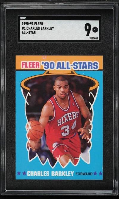 1990 Fleer All-Stars Charles Barkley #1 SGC 9 MINT