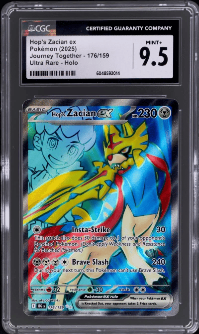 2025 Pokemon Journey Together Ultra Rare Hop's Zacian Ex #176 CGC 9.5